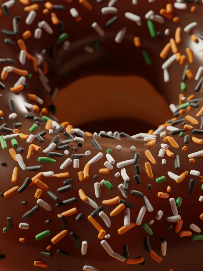 Close up of donut