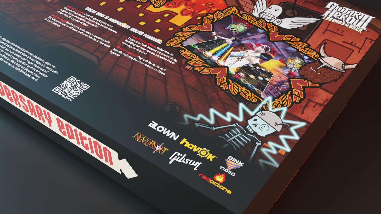 A concept packaging illustration for the 20th Anniversary of Guitar Hero III