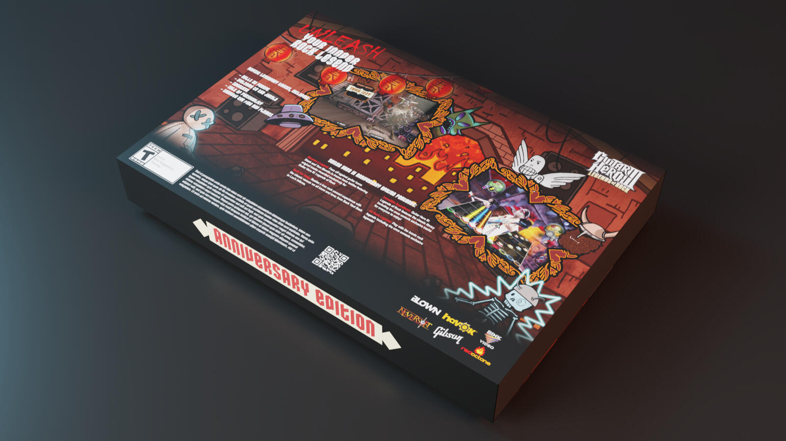A concept packaging illustration for the 20th Anniversary of Guitar Hero III