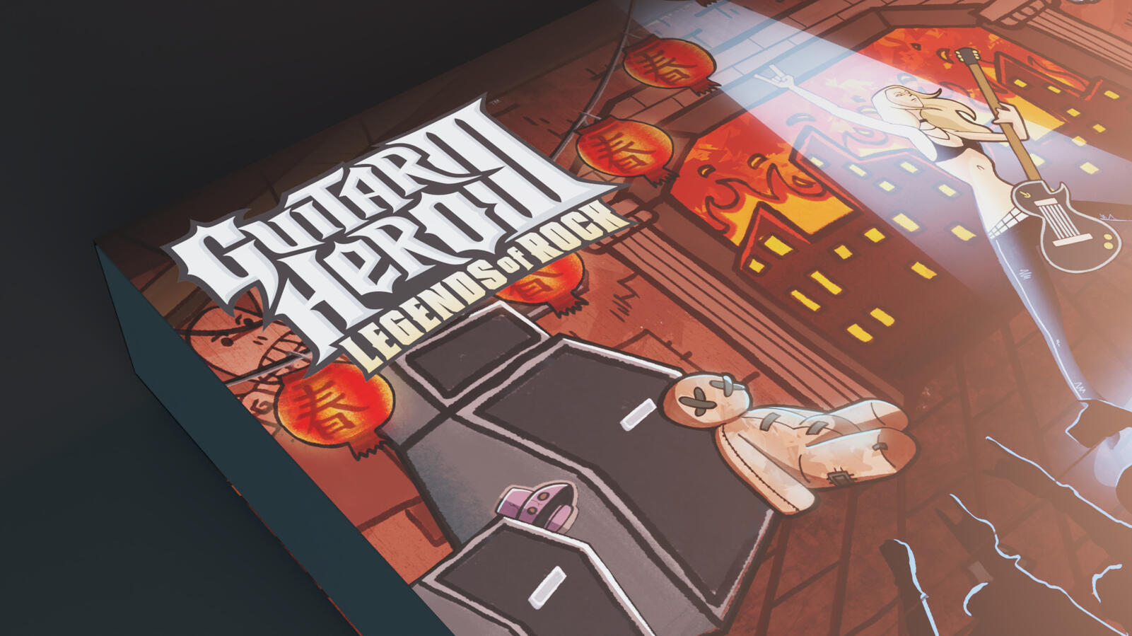 A concept packaging illustration for the 20th Anniversary of Guitar Hero III