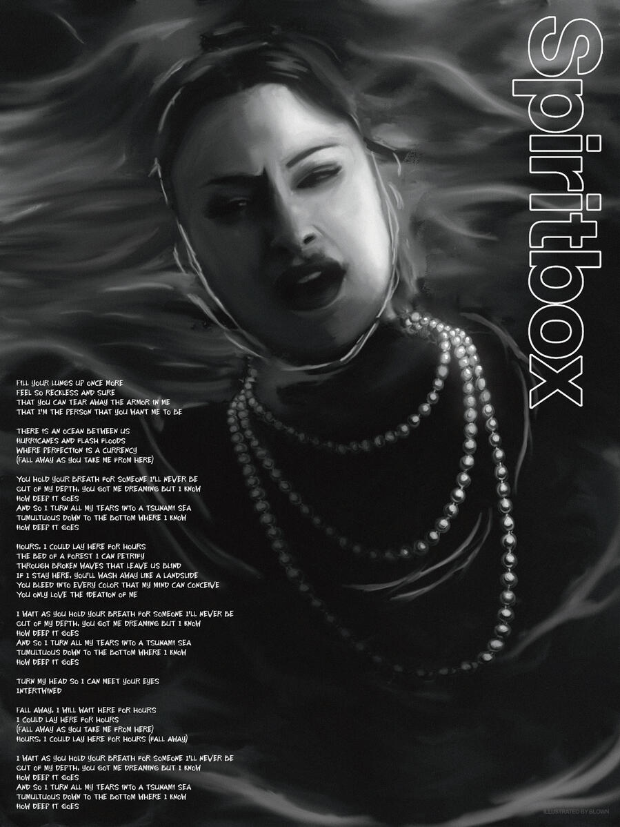 Lyric Poster for "Tsunami Sea" by Spiritbox