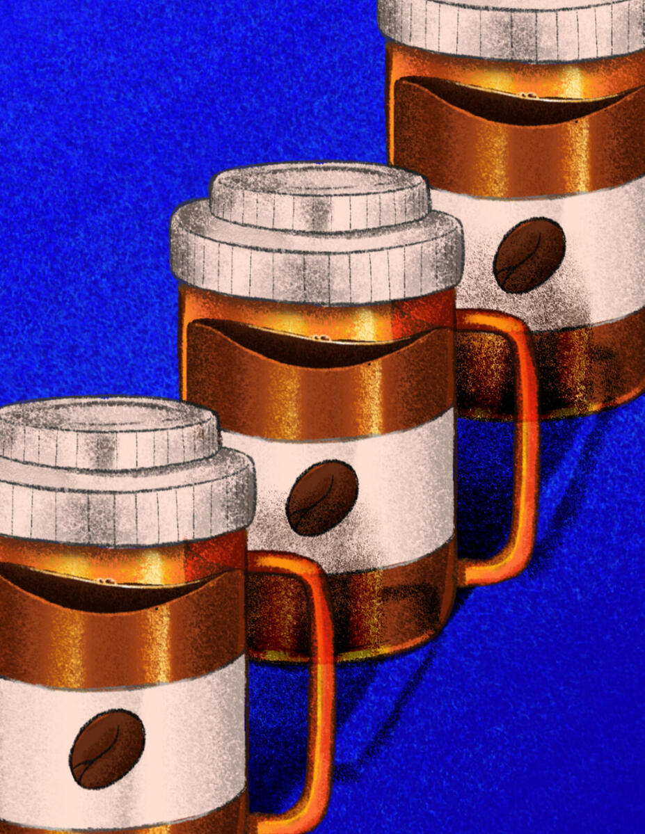 Editorial illustration about caffeine